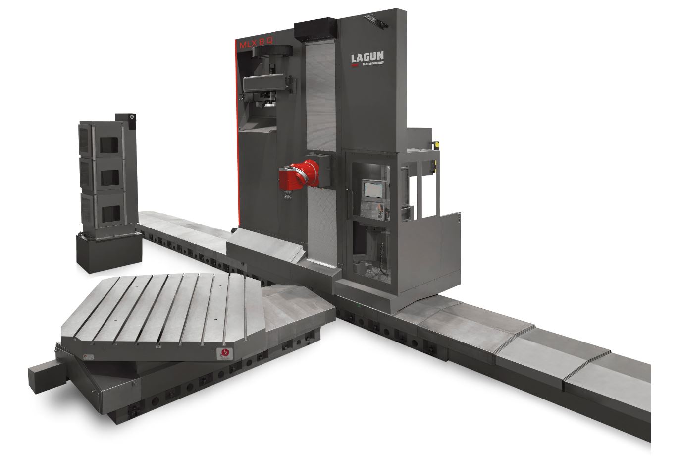 Travelling column milling machines MLX Q - Floor type milling machine with automatic head change and boring capability